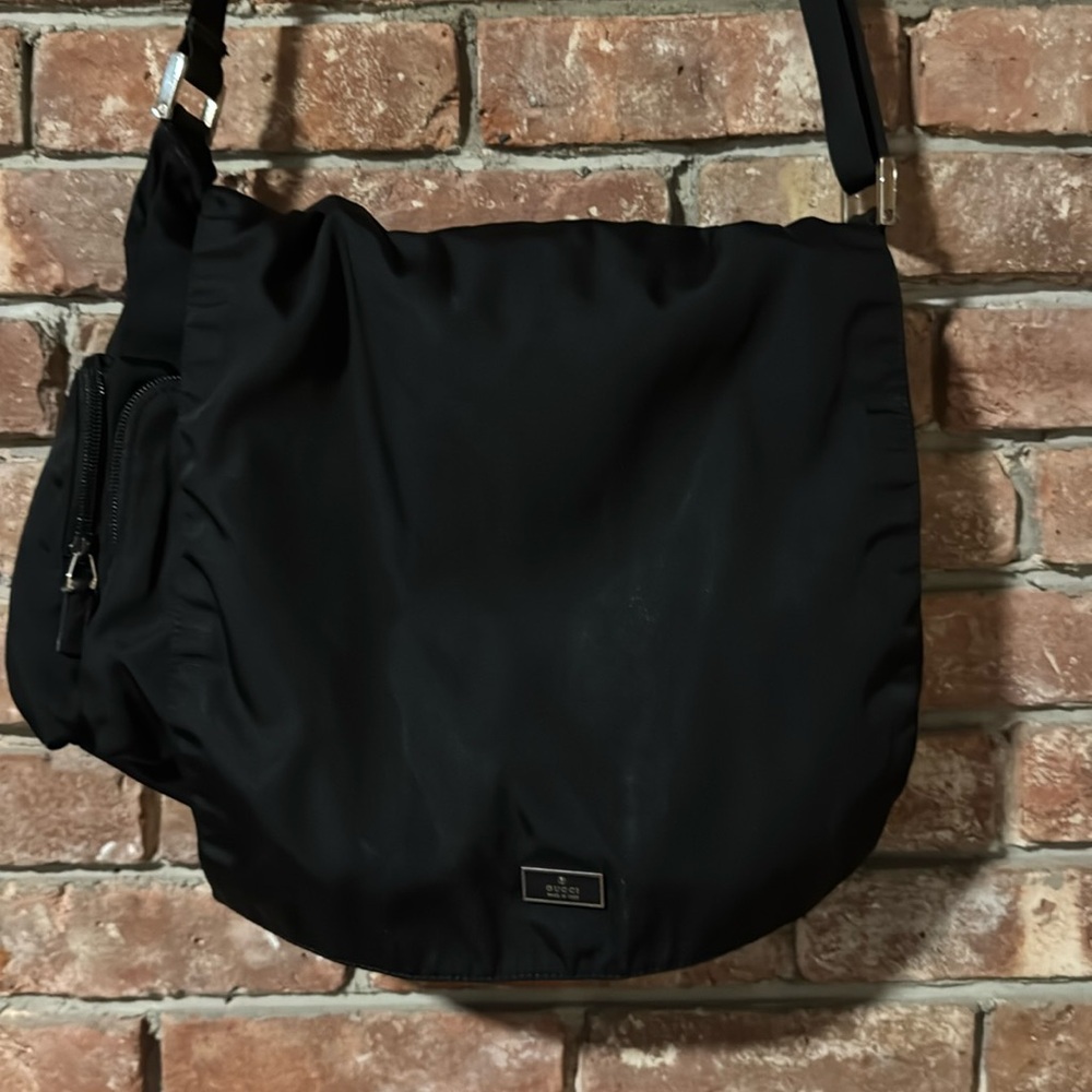 Mens Gucci messenger in woven nylon